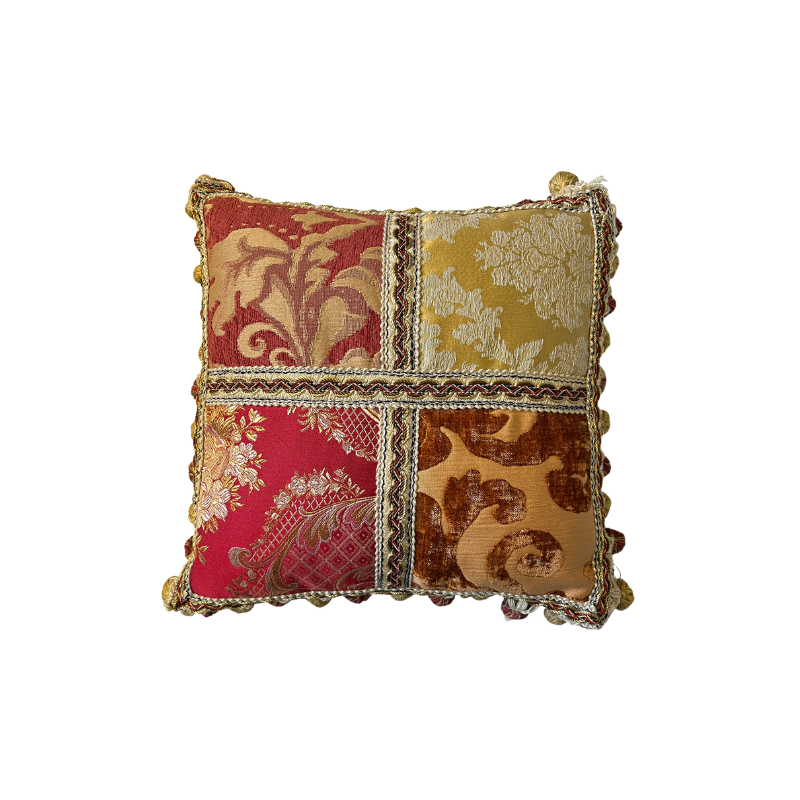 patchwork rosso oro 30x30 1