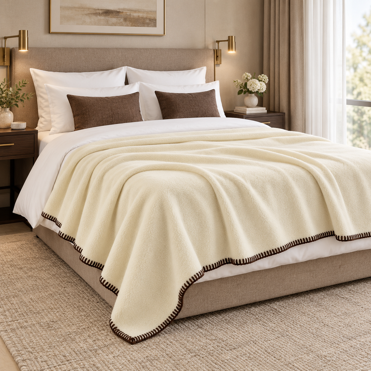Coperta In Misto Lana Stripe 250 Gr - immagine 2