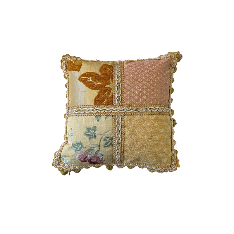 Cuscino Arredo Patchwork Oro Rosa - Federighi Forniture