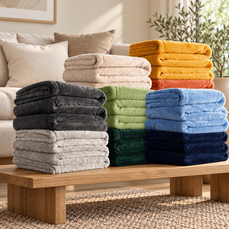 Plaid In Tinta Unita Effetto Peluche Maryplaid