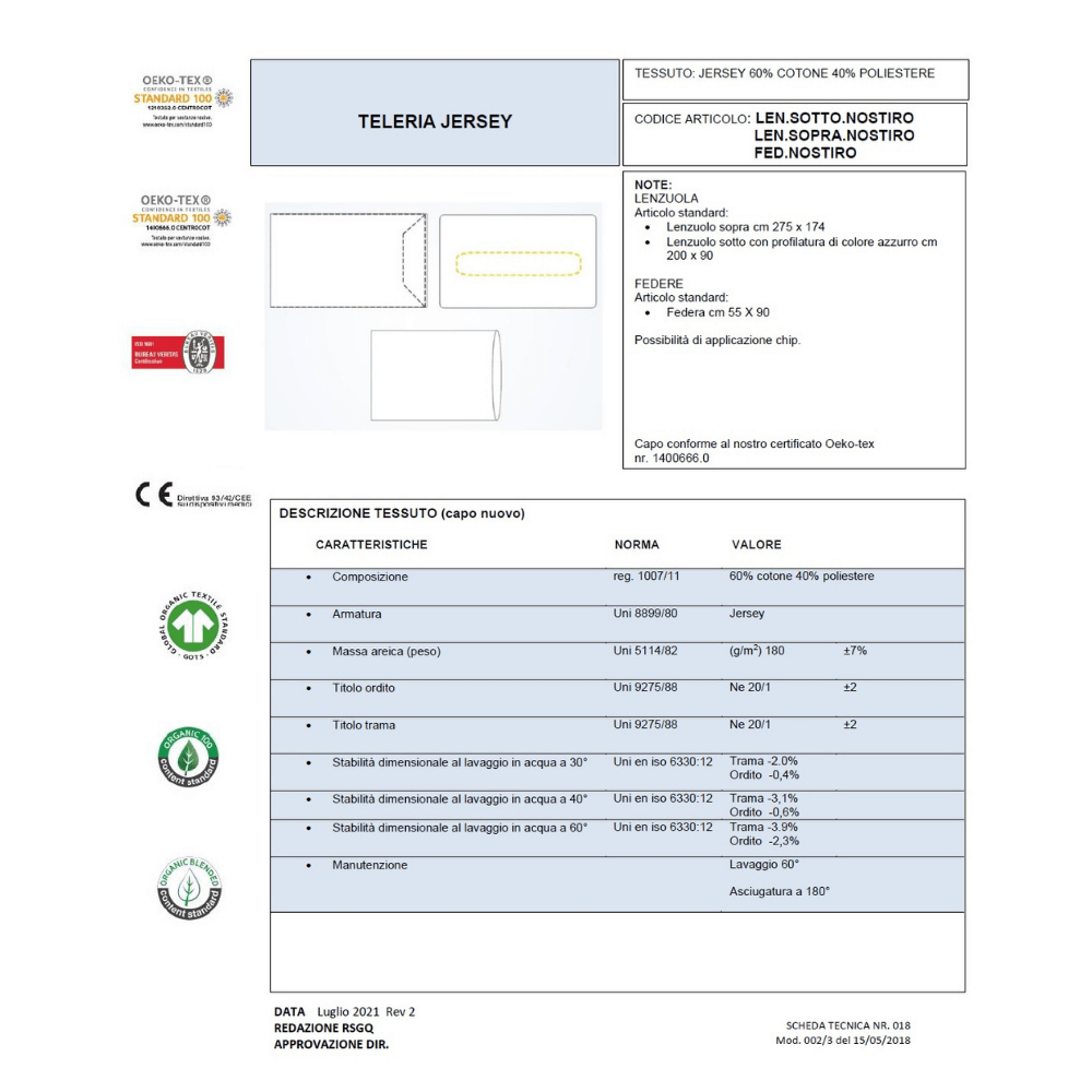 SCHEDA TECNICA JERSEY