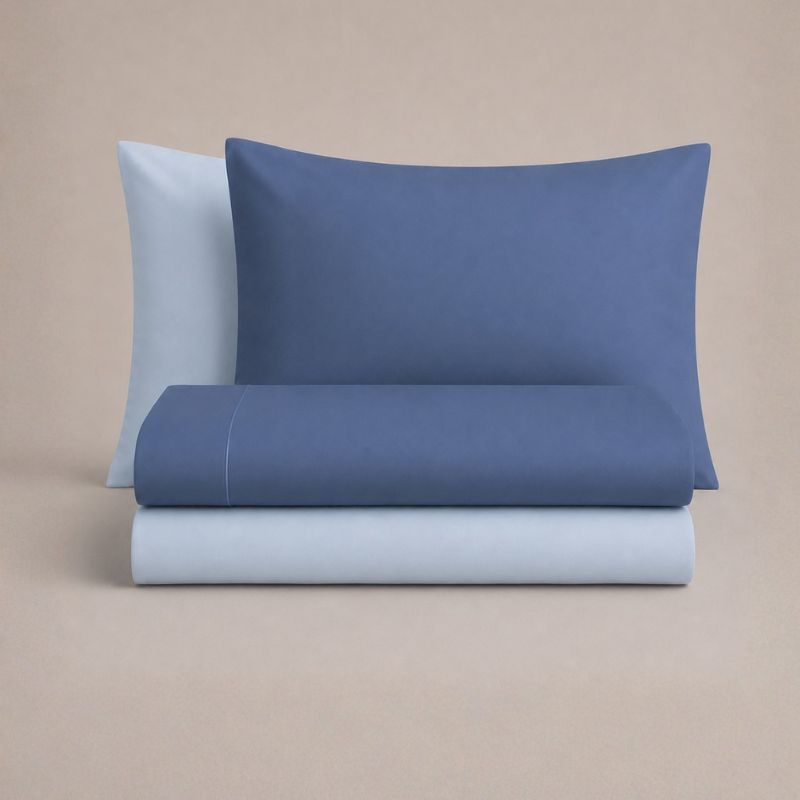 Completo Lenzuola In Cotone Natural Color