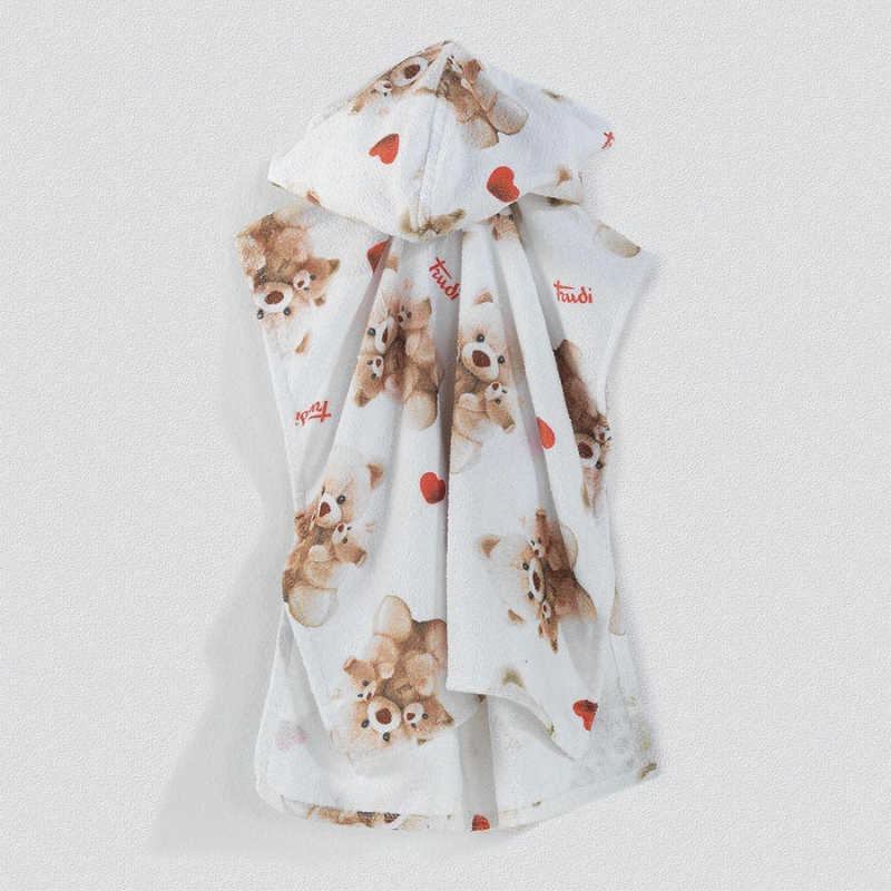 gabel poncho coccole bianco