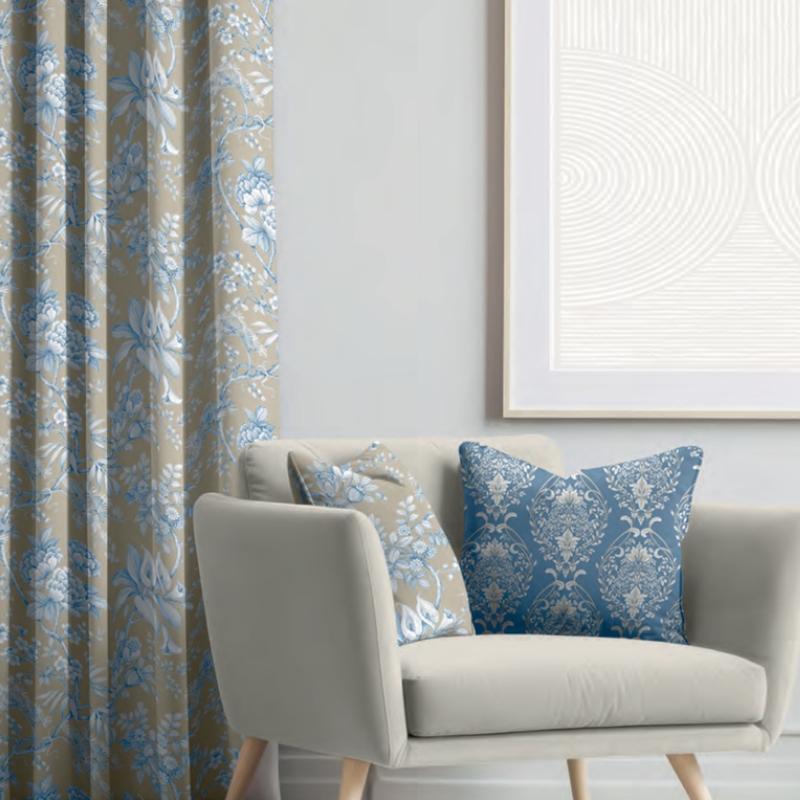 Tessuto In Panama Di Cotone Lace Flowers - immagine 3