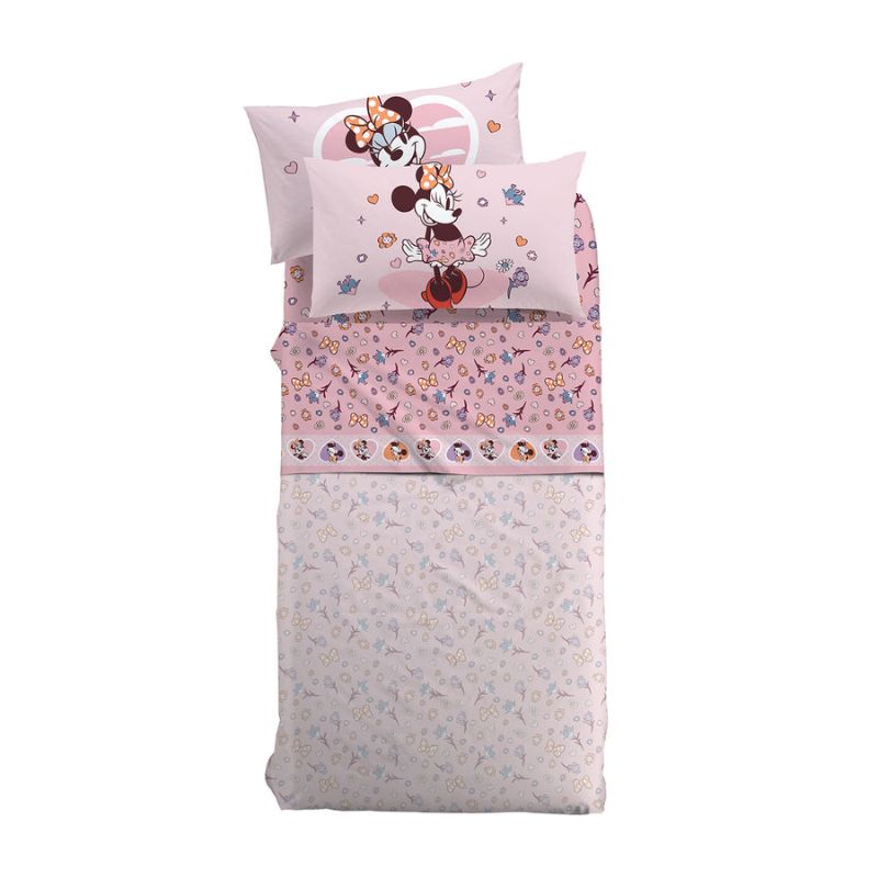 Completo Lenzuola Singolo Caleffi Minnie Love