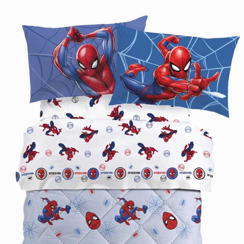 Completo Lenzuola Caleffi Spider Man Web