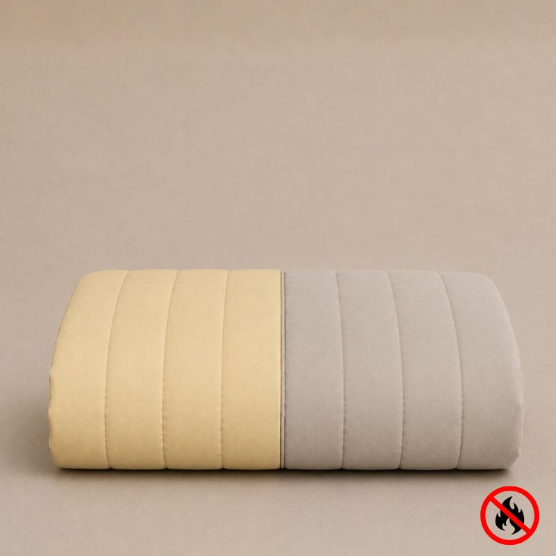 Copriletto Trapuntato Ignifugo In Microfibra Per Lettino Bicolore 100 Gr