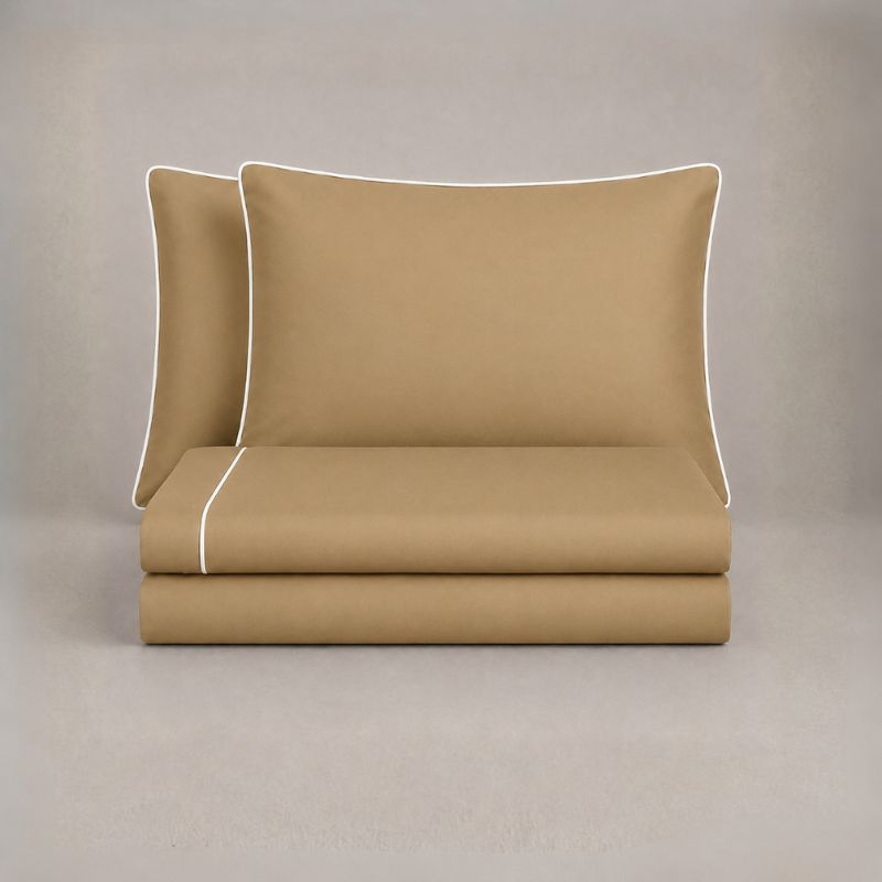 Completo Lenzuola In Raso Di Satin Piping - immagine 8