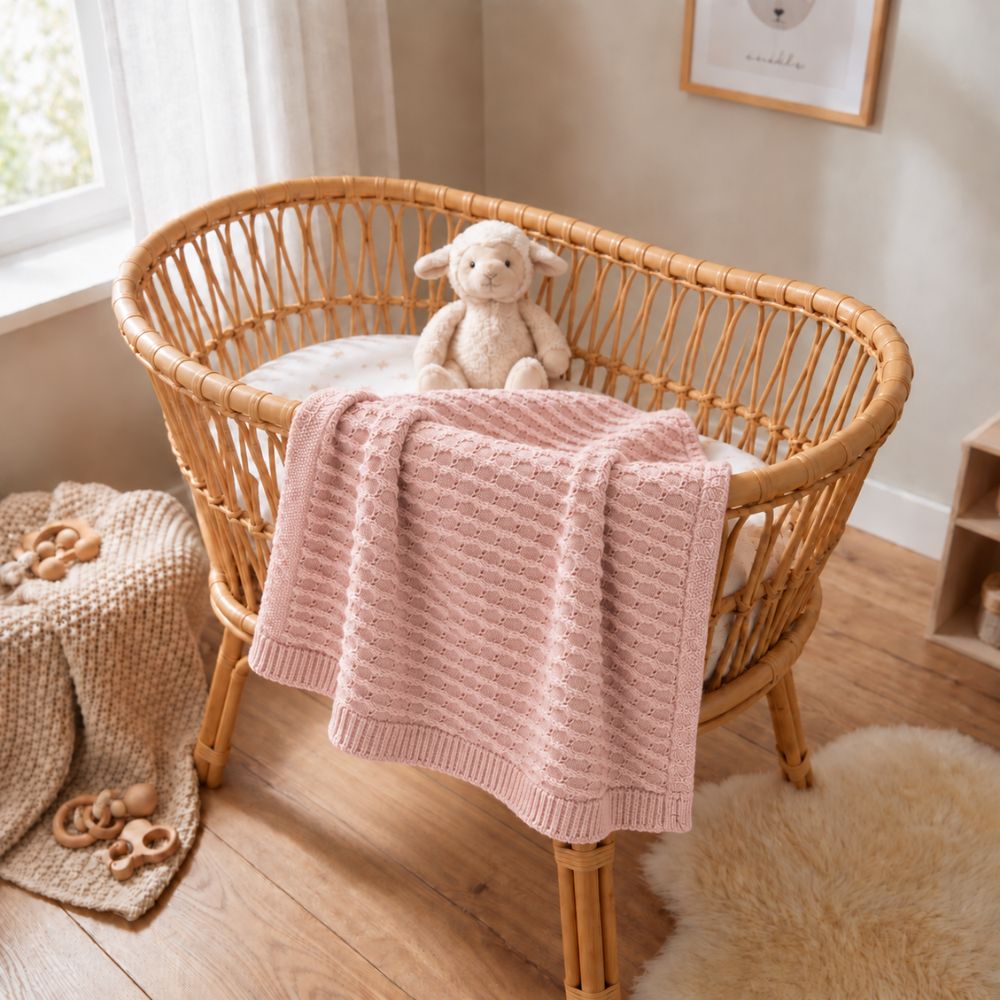 Coperta Per Carrozzina In Misto Lana Maryplaid Nocciolino 6B26139 - immagine 3